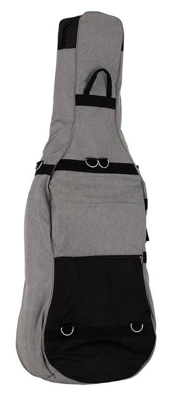 Boston CT-114-GR cello bag 1/4, light grey, 19 mm. padded, 2 straps, various pockets