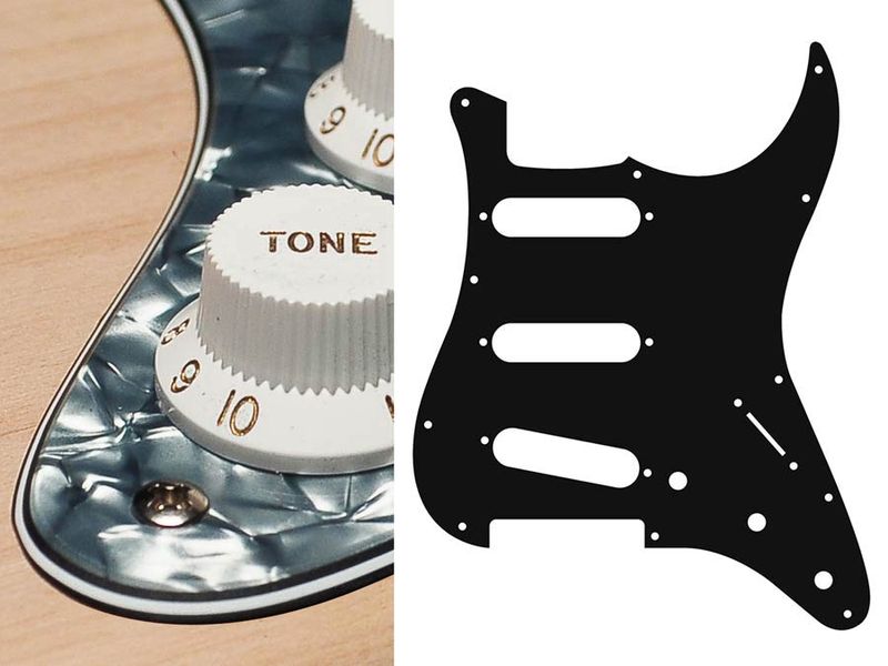 Boston ST-413 Pickguard Strat - Pearl Black