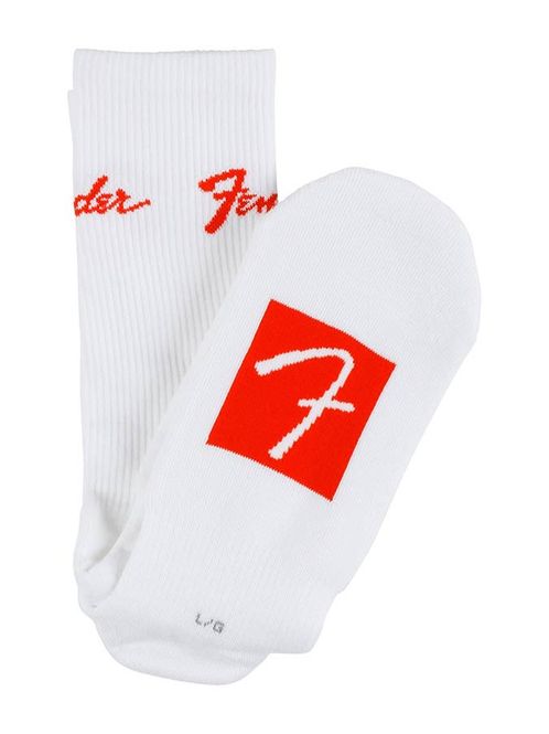 Hovedbilde Fender  logo stompsock, white, large