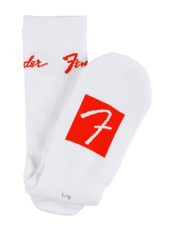 Fender  logo stompsock, white, large