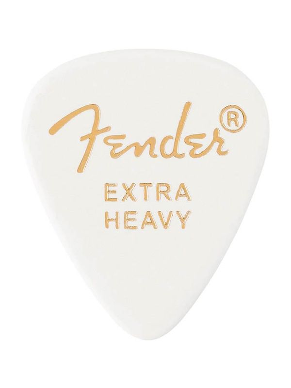 Fender  351  premium picks, extra heavy, white, 12-pack