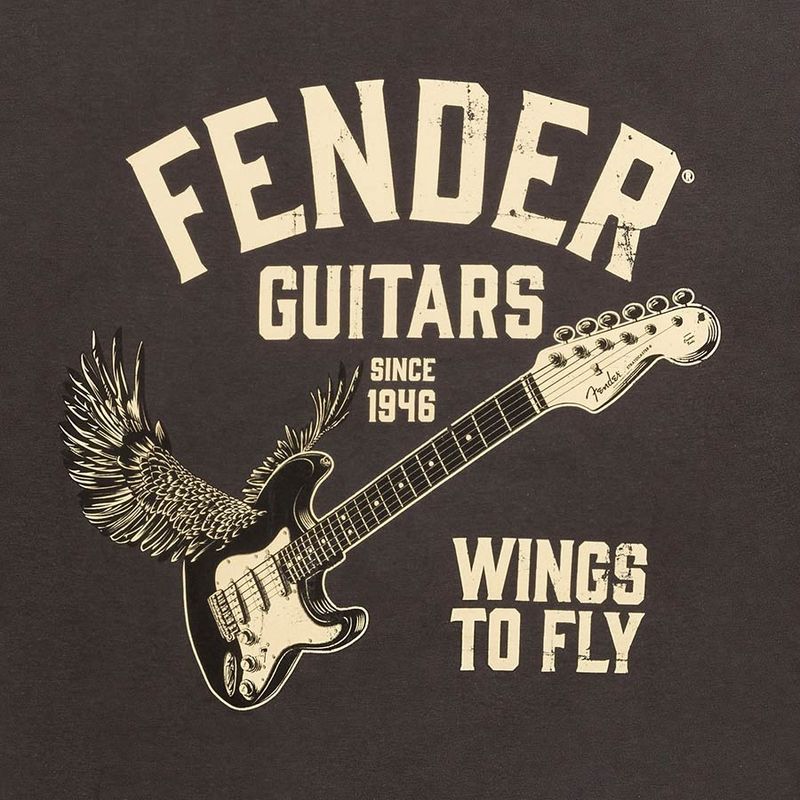 Fender  Wings To Fly T-Shirt, vintage black, XXL