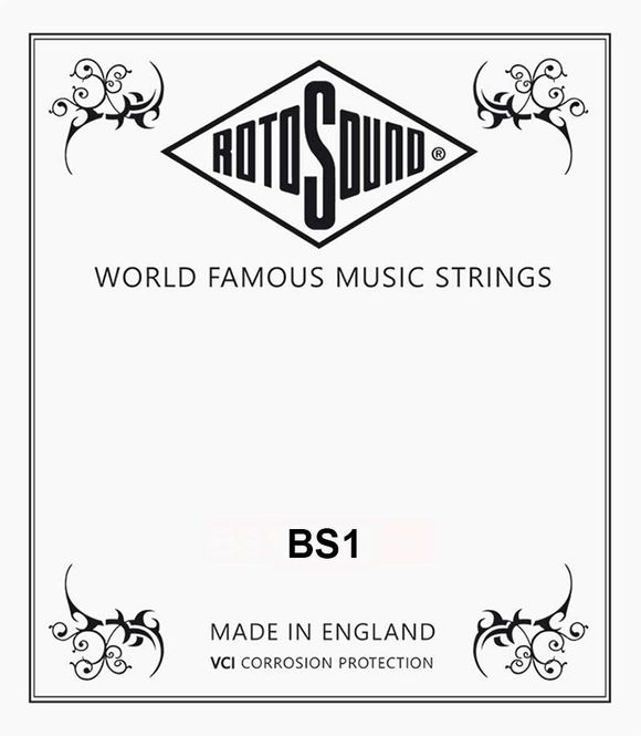 Hovedbilde Rotosound BS1 Single String E-1 - Black Nylon
