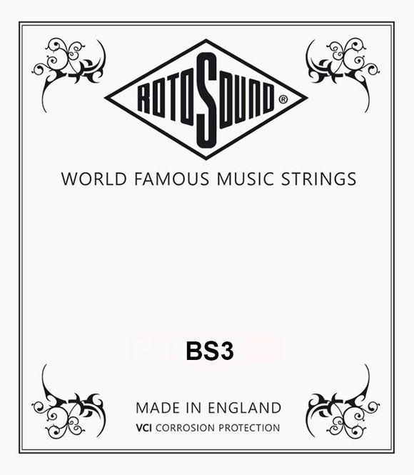Hovedbilde Rotosound BS3 Single String G-3 - Black Nylon