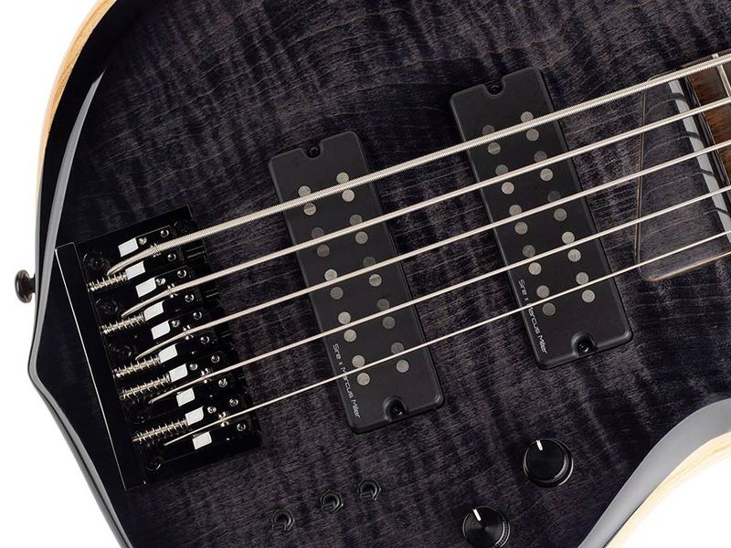 Sire M7 2nd Gen Series Marcus Miller Swamp Ash + Solid Maple 5-string Bass Guitar Transparent Black