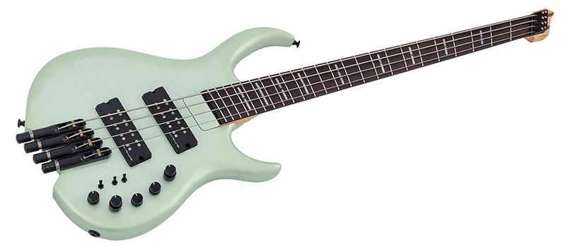 Sire M6H 4/SGMS mahogany 4-string active bass surf green metallic satin, with gigbag