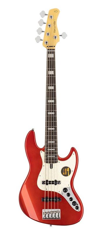 Sire V7 2nd Gen Series Marcus Miller Alder 5-string Bass Guitar Bright Metallic Red