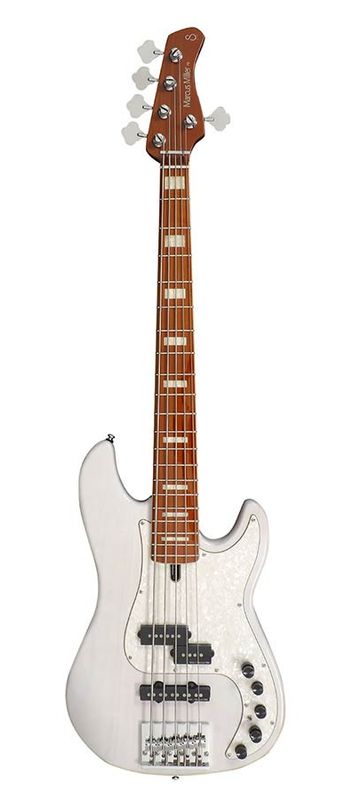 Sire P8 Series Marcus Miller swamp ash 5-string active bass guitar white blonde