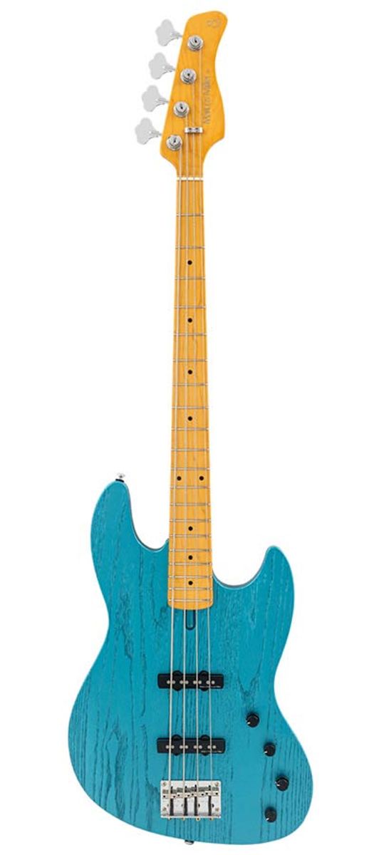 Sire V6 4/OTB mahogany+ash top 4-string active bass guitar ocean turqoise blue