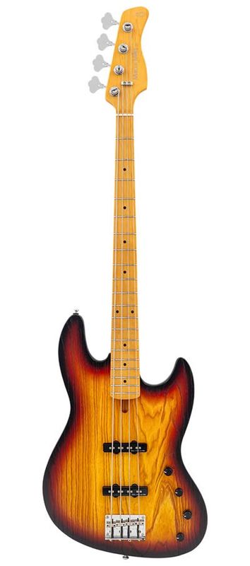 Sire V6 4/3TS mahogany+ash top 4-string active bass guitar 3 tone sunburst