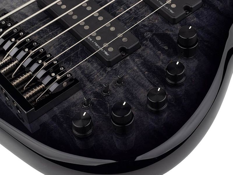 Sire M7 2nd Gen Series Marcus Miller Swamp Ash + Solid Maple 6-string Bass Guitar Transparent Black