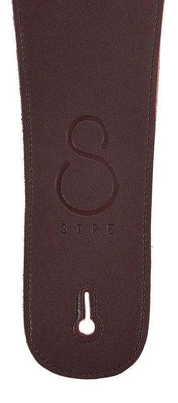 Sire Premium Leather Bass Guitar Strap 90mm wide - Brown