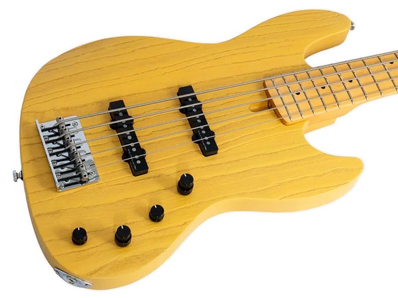 Sire V6 5/BSB mahogany+ash top 5-string active bass guitar butterscotch blonde