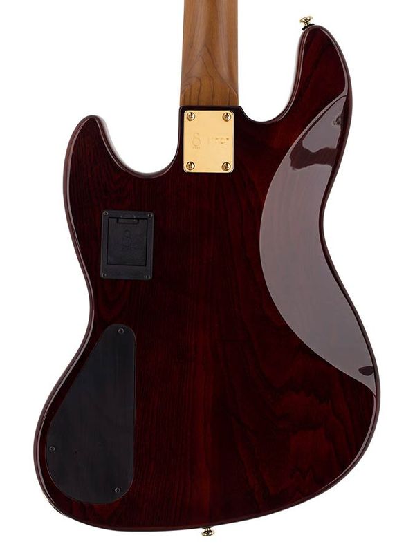 Sire V10 Series Marcus Miller swamp ash + flamed maple 4-string active bass guitar tobacco sunburst, with hard case