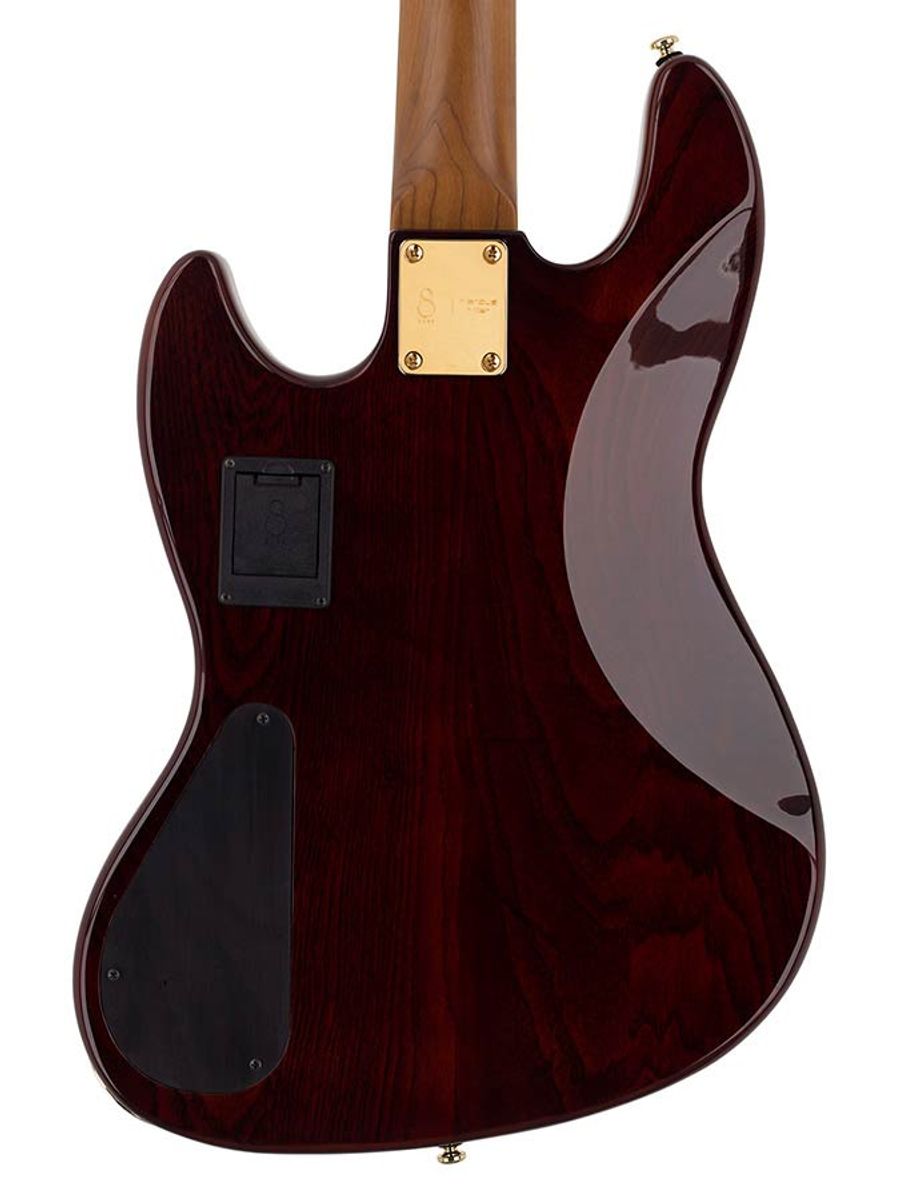 Sire V10 Series Marcus Miller swamp ash + flamed maple 4-string active bass guitar tobacco sunburst, with hard case