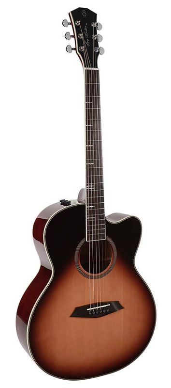 Sire A4 Series Larry Carlton Acoustic Grand Auditorium Guitar - Solid Top and Back (Roasted Top) with SIB electronics - Sunburst