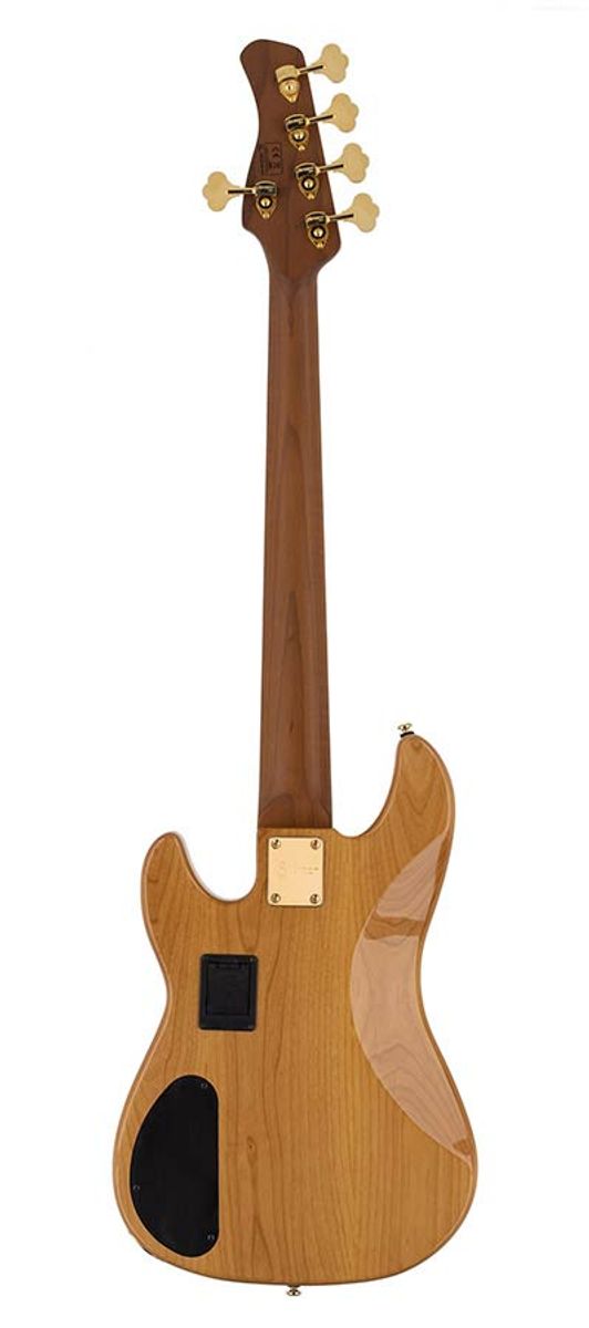 Sire P10 Series Marcus Miller swamp ash + flamed maple 5-string active bass guitar natural, with hard case
