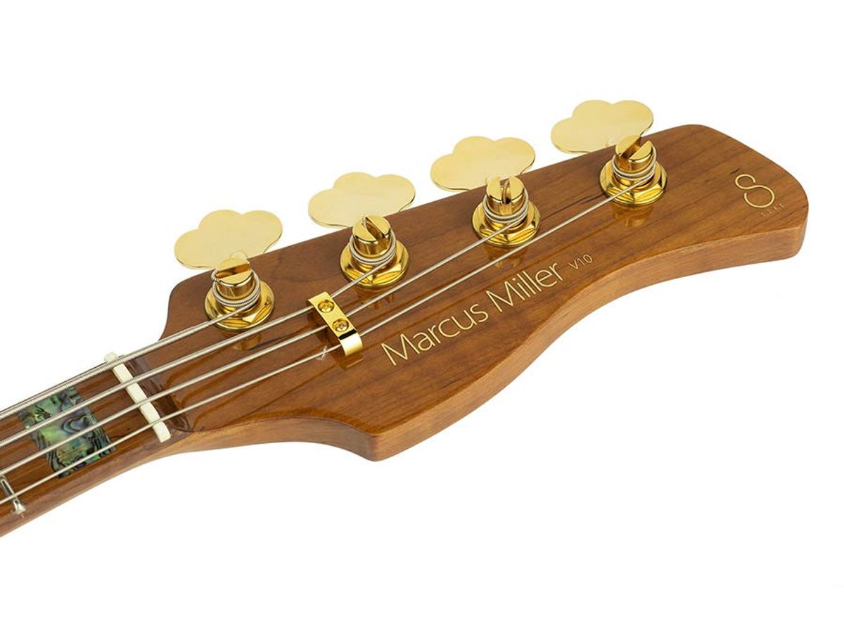 Sire V10 Series Marcus Miller swamp ash + flamed maple 4-string active bass guitar tobacco sunburst, with hard case