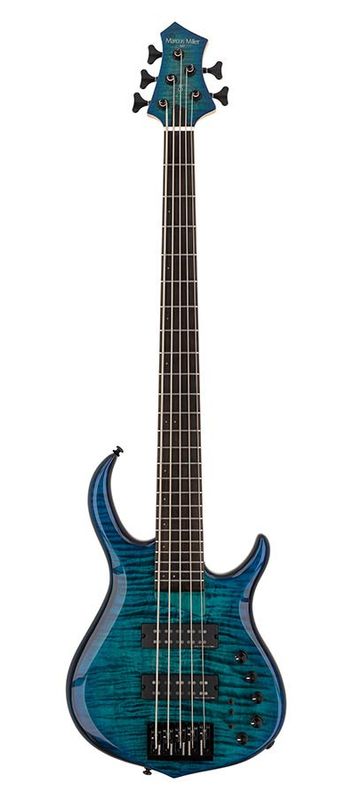 Sire M7 2nd Gen Series Marcus Miller Alder + Solid Maple 5-string Bass Guitar Transparent Blue