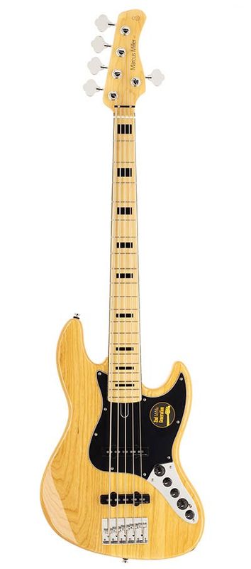 Sire V7 V 2nd Gen Series Marcus Miller Swamp Ash 5-string Bass Guitar Natural