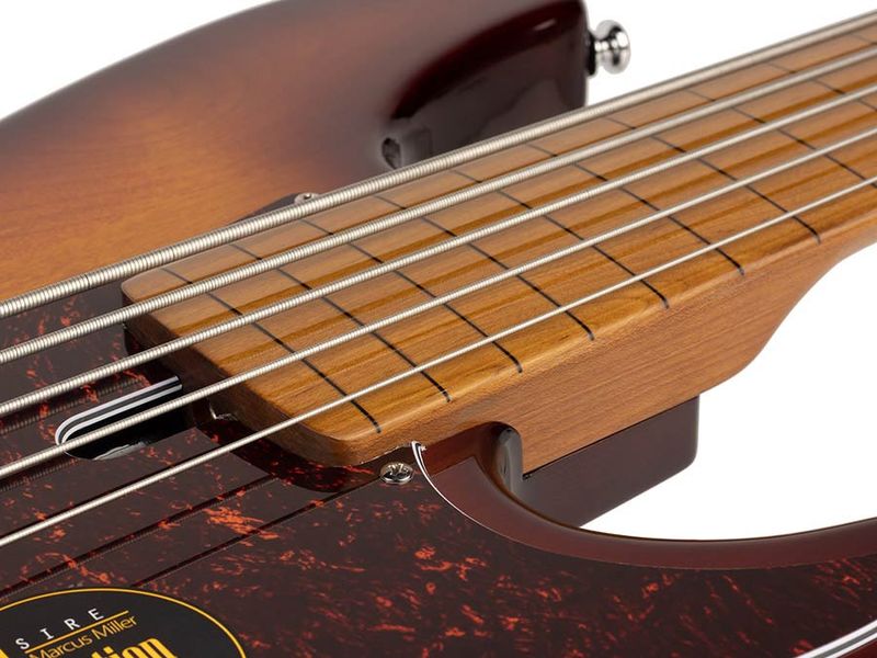 Sire P5 Series Marcus Miller Fretless Alder 5-string Passive Bass Guitar Tobacco Sunburst