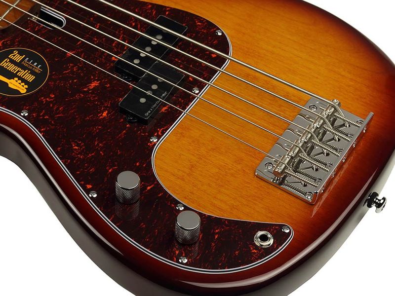 Sire P5 Series Marcus Miller Lefty Alder 5-string Passive Bass Guitar Tobacco Sunburst