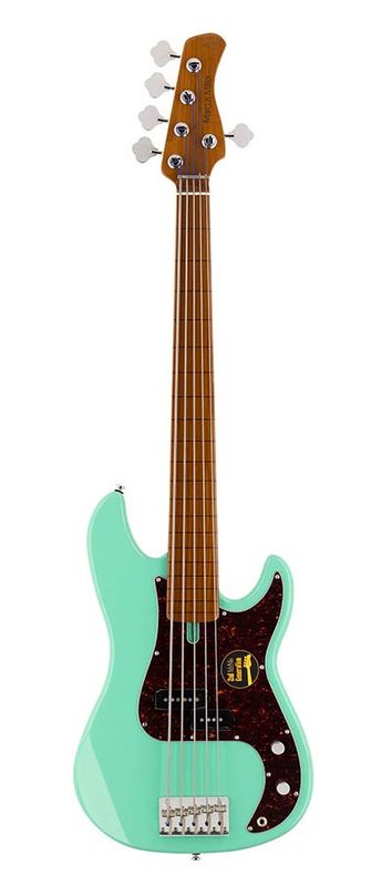 Sire P5 Series Marcus Miller Fretless Alder 5-string Passive Bass Guitar Mild Green