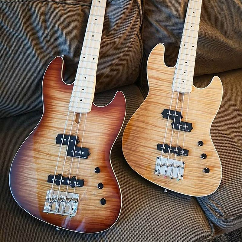 Sire U5 Series Marcus Miller Alder with Flamed Maple Top  4- string Short Scale Bass Guitar Tobacco Sunburst