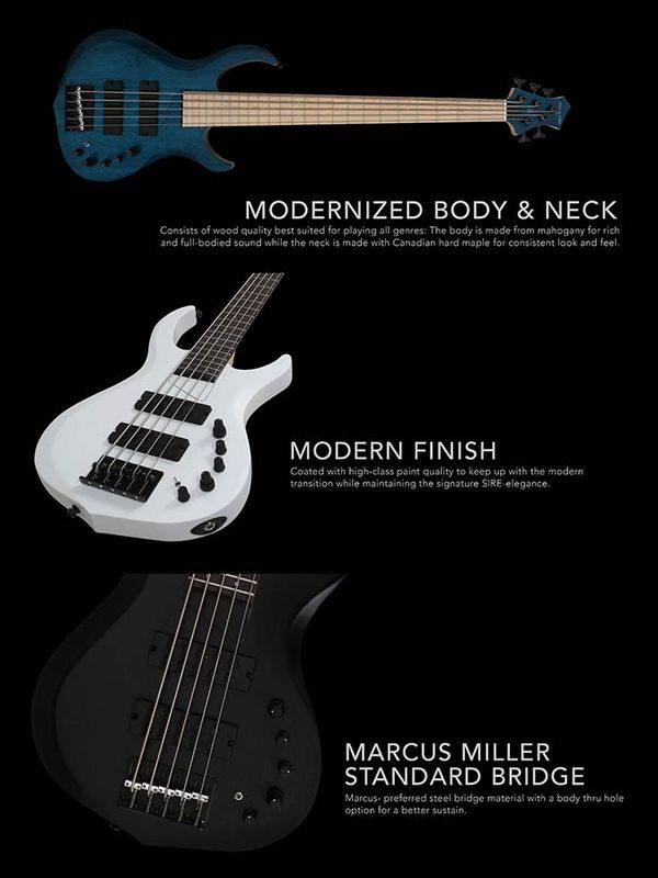 Sire M2 2nd Gen Series Marcus Miller 4-string Bass Guitar White Pearl