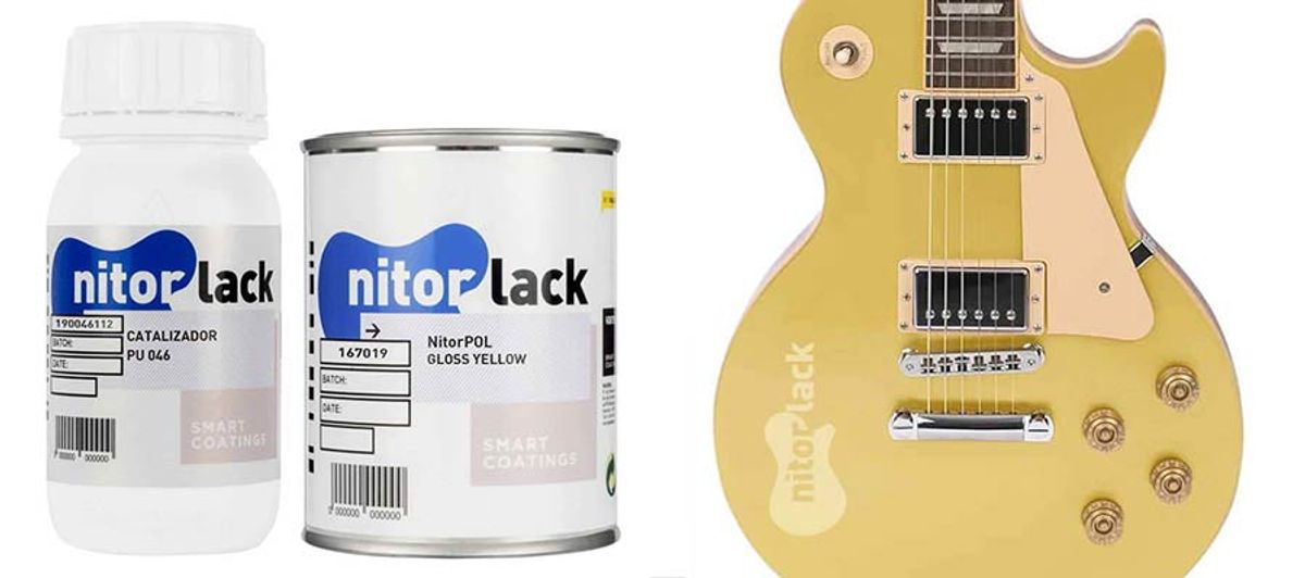 NitorLACK polyurethane paint gloss yellow - 500ml can + 250ml hardener