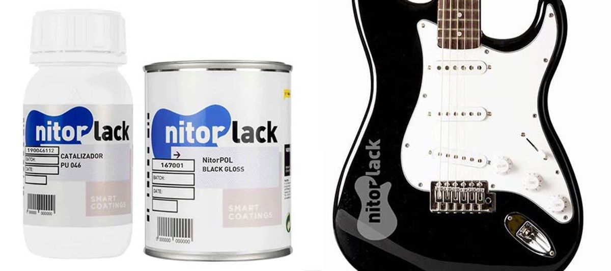 NitorLACK polyurethane paint black gloss - 500ml can + 250ml hardener