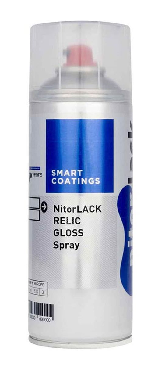 NitorLACK Nitrocellulose Paint - Relic Gloss Clear - 400 ml Aerosol