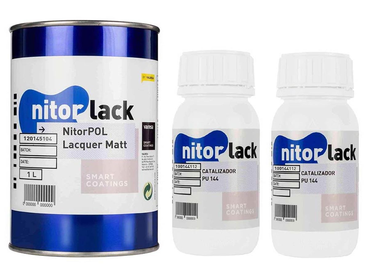 NitorLACK polyurethane lacquer, gloss matte - 1000ml can + 500ml hardener
