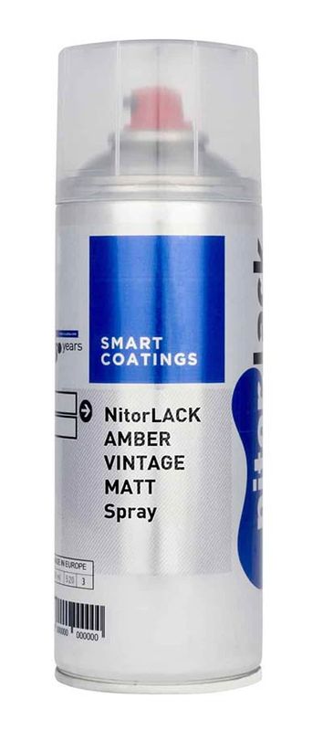 NitorLACK Nitrocellulose Paint - Amber Vintage Matte - 400 ml Aerosol