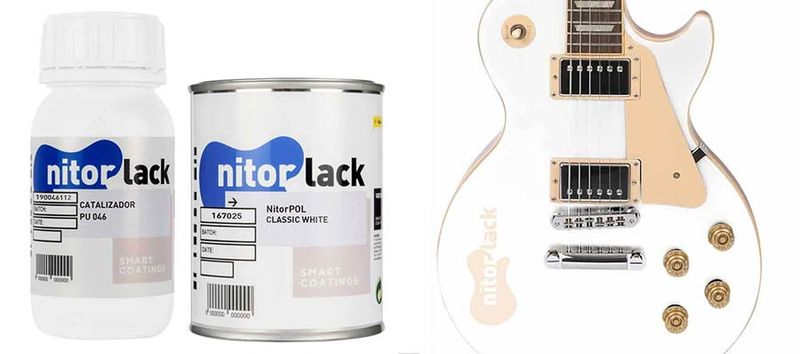 NitorLACK polyurethane paint classic white - 500ml can + 250ml hardener