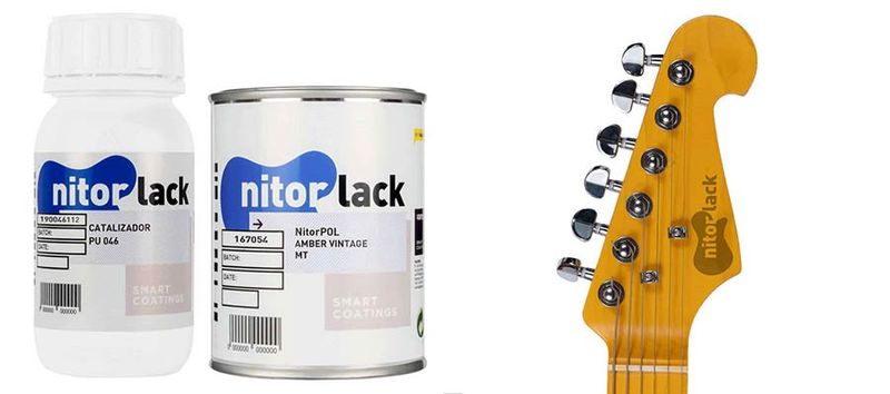 NitorLACK polyurethane paint amber vintage matte - 500ml can + 250ml hardener