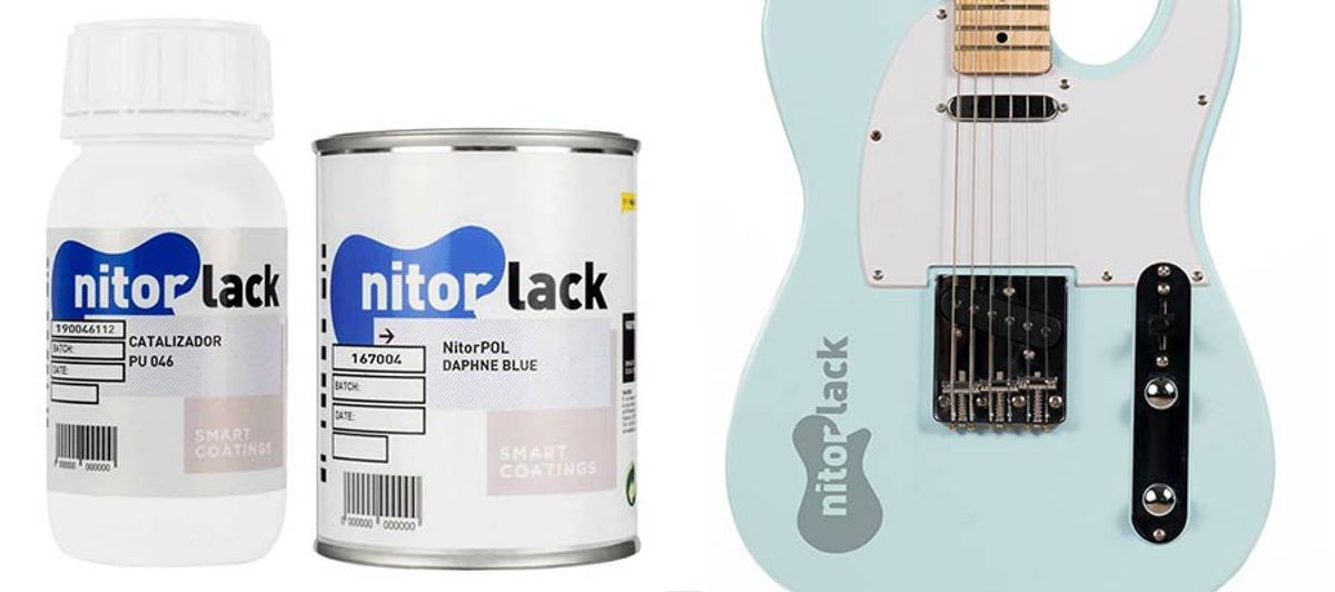 NitorLACK polyurethane paint daphne blue - 500ml can + 250ml hardener