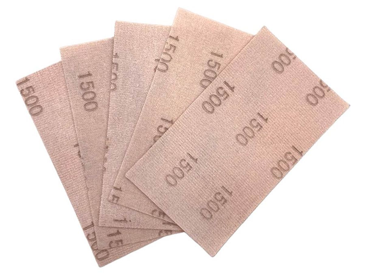 NitorLACK Flex latex sanding sheets 130 x 75 mm sheets K1500 - 5 pcs