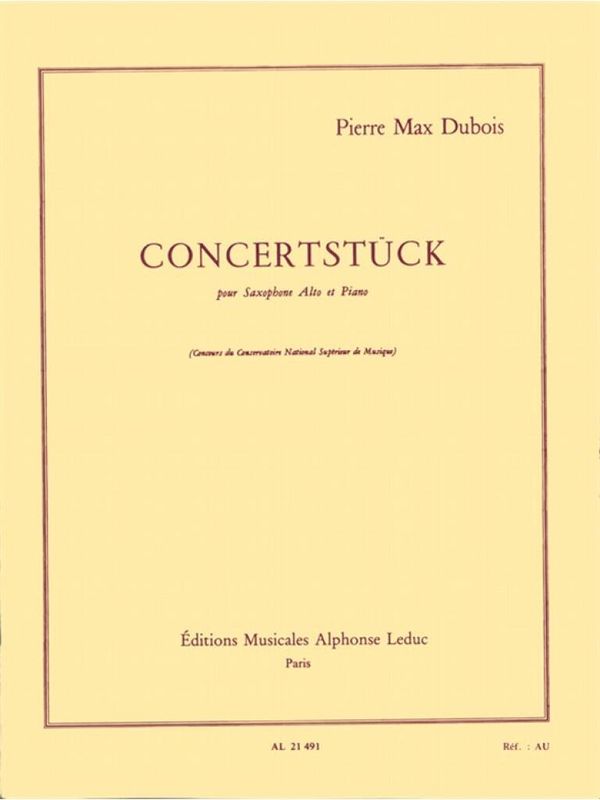 Concertstück For Alto Saxophone And Piano
