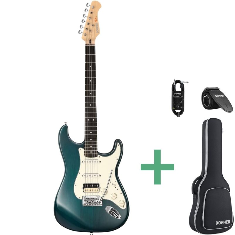 Donner DST-400B el-gitar dark green