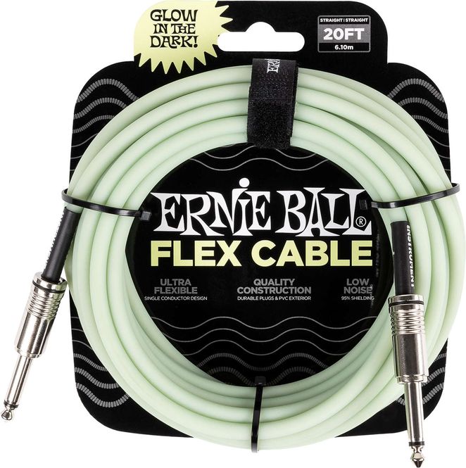 Hovedbilde Ernie Ball 6437 FLEX Instrument Cable 6m - Glow In The Dark