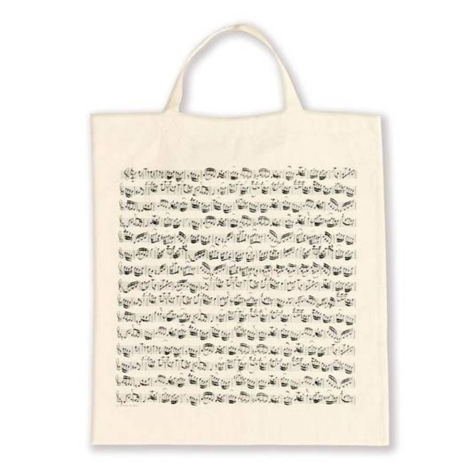 Hovedbilde Tote bag Sheet music white