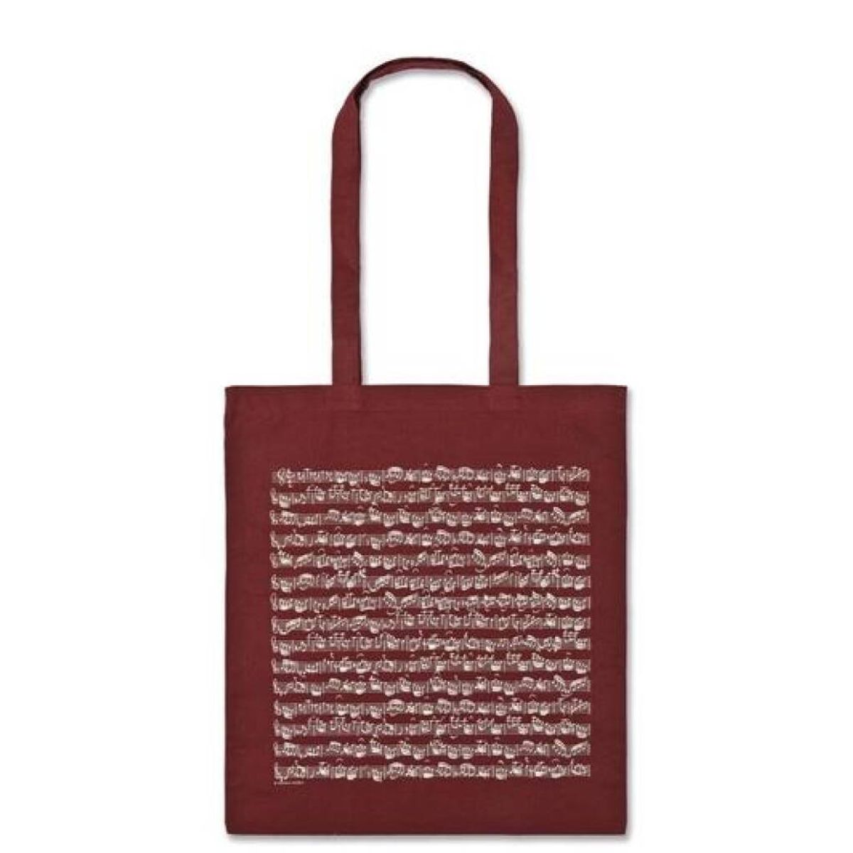 Tote bag Sheet music bordeaux long