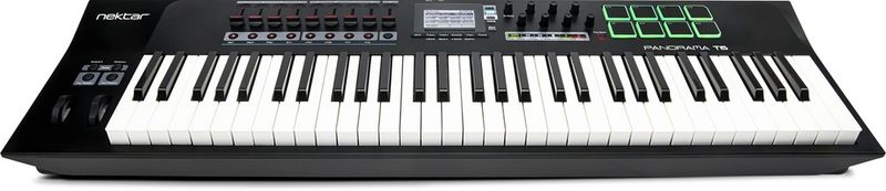 Nektar Panorama T6 - 61-tangenters USB-klaviatur med LCD-display, 9st reglar, 8st encoders/knappar, 8st trumpads mm