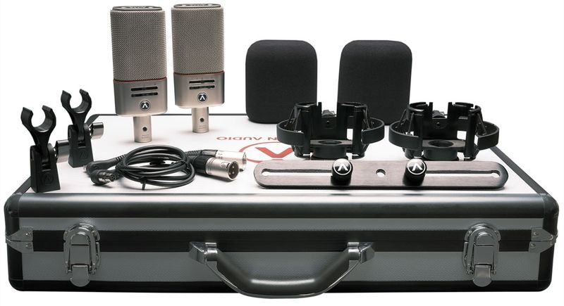 Austrian Audio OC818 Dual Set Plus - 2x Mic, Shock mount, Mini XLR, Mic Clip, Windshield, Stereoskena, väska