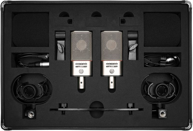 Austrian Audio OC818 Dual Set Plus - 2x Mic, Shock mount, Mini XLR, Mic Clip, Windshield, Stereoskena, väska