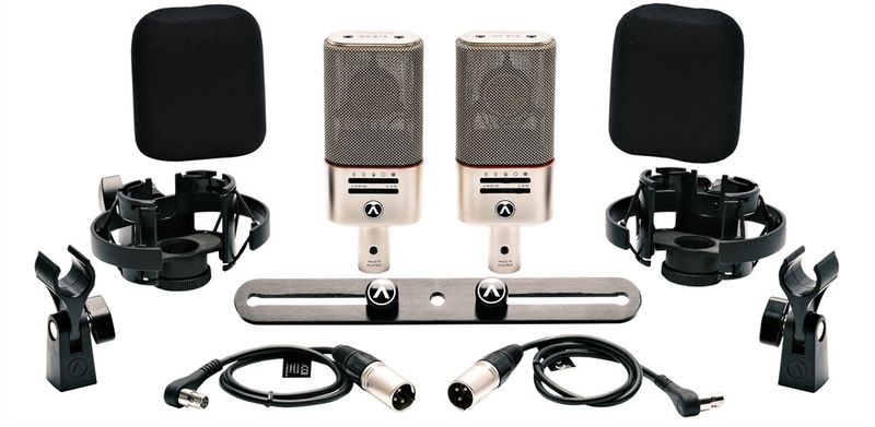 Austrian Audio OC818 Dual Set Plus - 2x Mic, Shock mount, Mini XLR, Mic Clip, Windshield, Stereoskena, väska