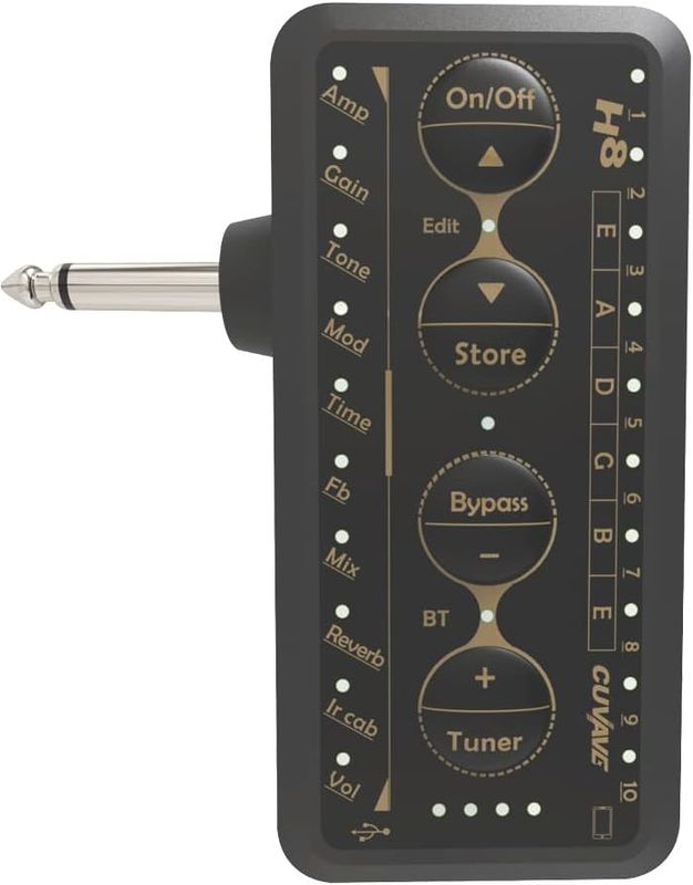 M-vave H8 hodetelefon-forsterker til el-gitar