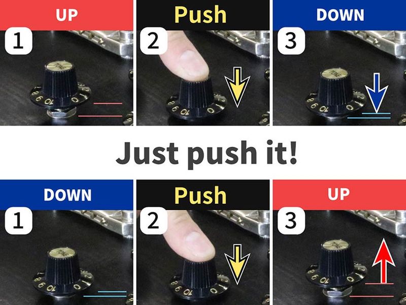 Hosco Japan 250K DPDT Push-Push Linear Taper Potentiometer - 10mm/M9,5 (3/8