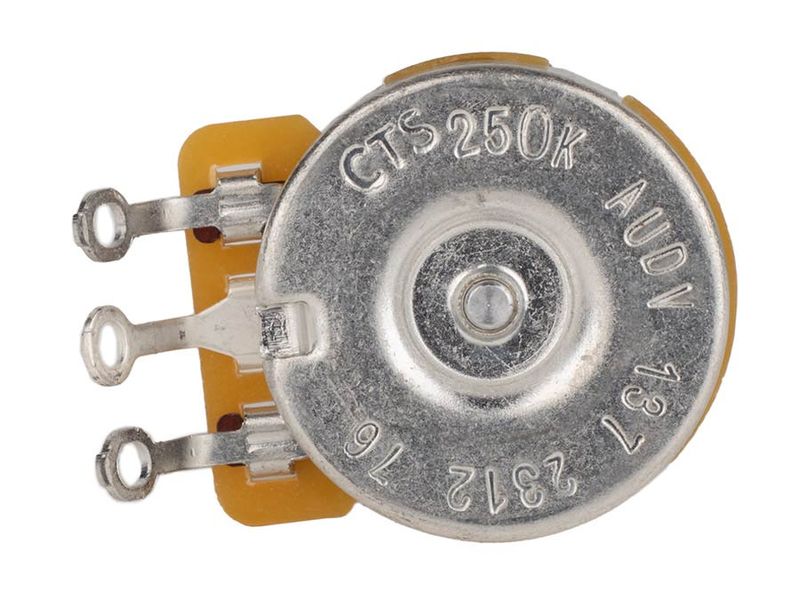 CTS USA 250K vintage taper potentiometer, short bushing .250